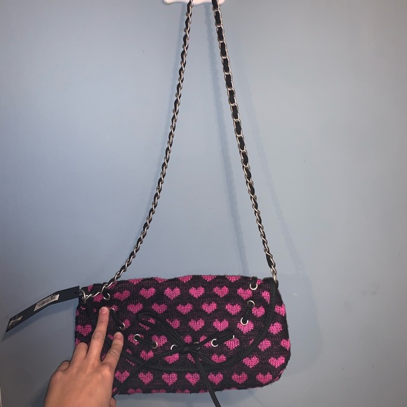 Macy's Handbags - Macy’s Knitted Heart Cross Body Purse